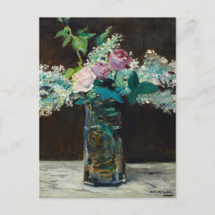 Vase of White Lilacs and Roses   Édouard Manet Postcard