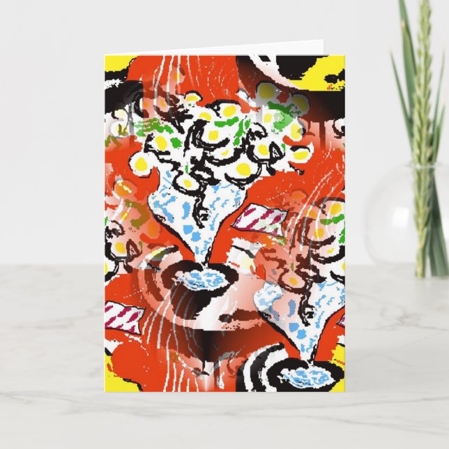 Vase of Yellow Flowers Card (Front)