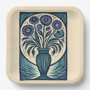 Vase Three Paper Plate