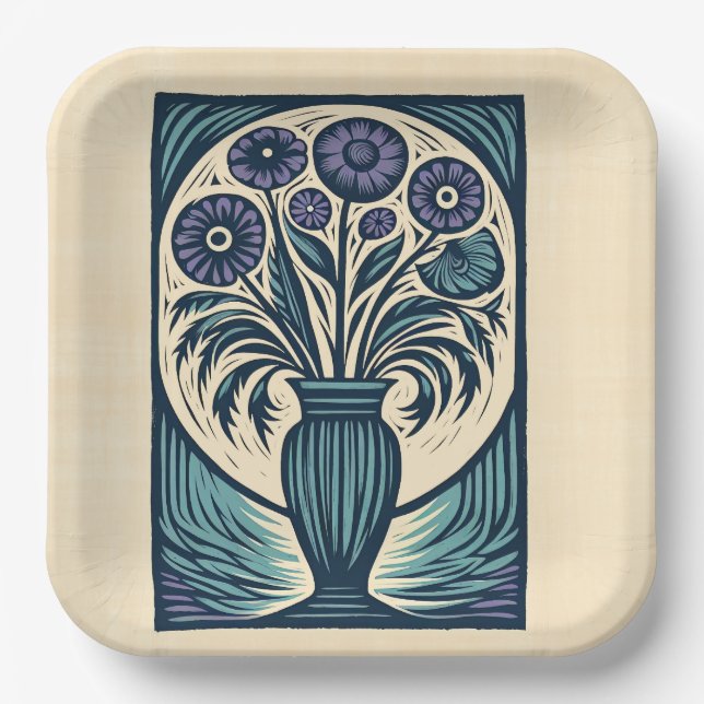 Vase Three Paper Plate (Front)