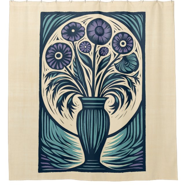 Vase Three Shower Curtain (Front)