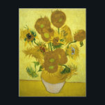 Vase with 15 Sunflowers by Van Gogh Postcard<br><div class="desc">Van Gogh - a celebration of the Masters of Art</div>