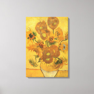 Vase with 15 Sunflowers by Vincent van Gogh Canvas Print
