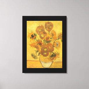 Vase with 15 Sunflowers by Vincent van Gogh Canvas Print