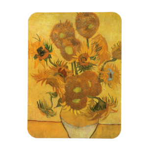 Vase with 15 Sunflowers by Vincent van Gogh Magnet
