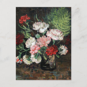 Vase with Carnations by Vincent Van Gogh, 1886 Pos Postcard