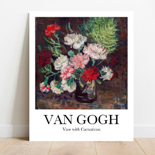 Vase with Carnations by Vincent van Gogh Poster