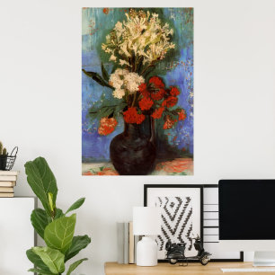 Vase with Carnations by Vincent van Gogh Poster