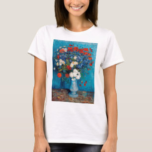 Vase with Cornflowers and Poppies, Van Gogh T-Shirt