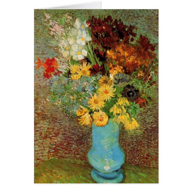 Vase with Daisies and Anemones by Vincent van Gogh (Front)