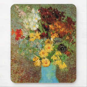 Vase with Daisies and Anemones by Vincent van Gogh Mouse Mat