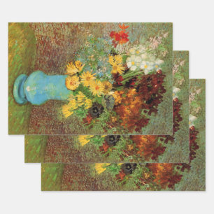 Vase with Daisies and Anemones by Vincent van Gogh Wrapping Paper Sheet