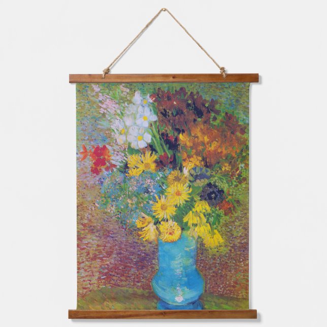 Vase with Daisies and Anemones, Van Gogh Hanging Tapestry (Front)