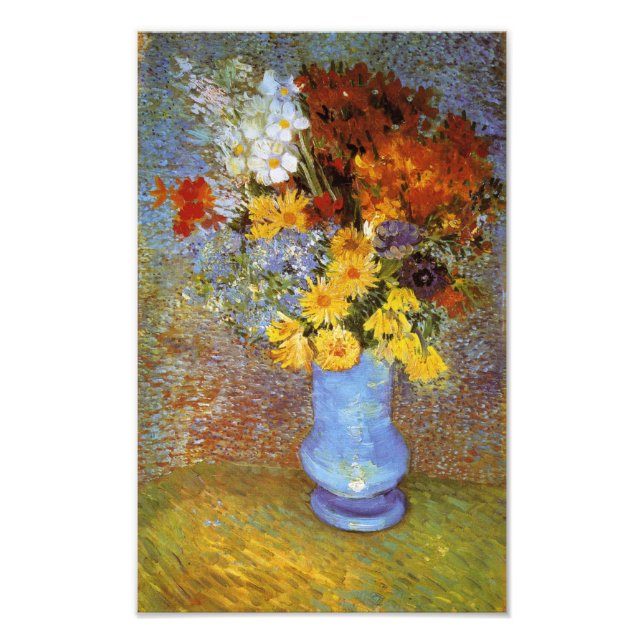 Vase with daisies and anemones - Van Gogh Photo Print (Front)