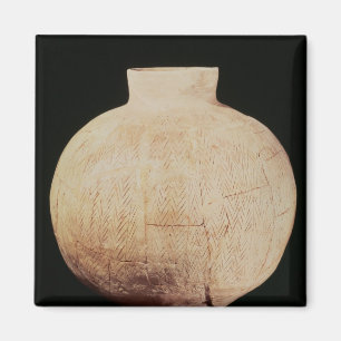 Vase with decorative carving, from Tell-Hassuna Magnet