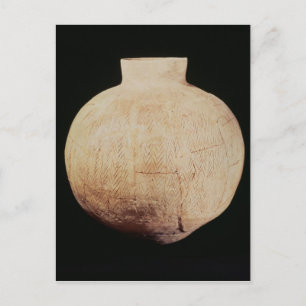 Vase with decorative carving, from Tell-Hassuna Postcard