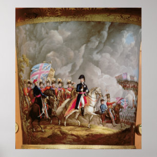 Vase with depiction of Wellington Poster