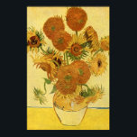 Vase with Fifteen Sunflowers, Van Gogh Fine Art Poster<br><div class="desc">Still Life:Vase with Fifteen Sunflowers, Vincent van Gogh. Arles, August 1888. Oil on canvas, 93 x 73 cm. National Gallery, London. F 454, JH 1562 Vincent Willem van Gogh (30 March 1853 – 29 July 1890) was a Dutch Post-Impressionist artist. Some of his paintings are now among the world's best...</div>