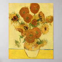 Vase with Fifteen Sunflowers, Van Gogh Fine Art
