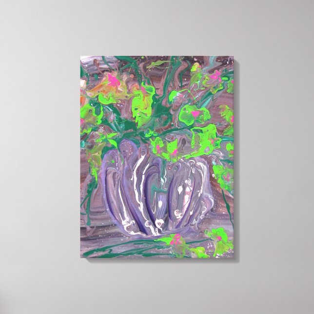 Vase with flowers canvas print (Front)