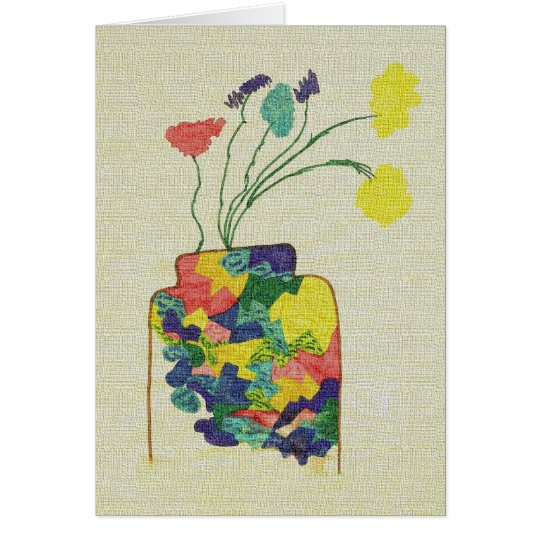 Vase with Flowers - Notecard