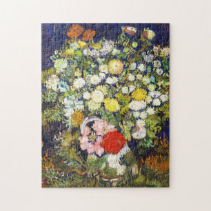 Vase with Flowers Vincent van Gogh fine art Jigsaw Puzzle