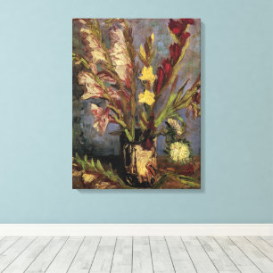 Vase with Gladioli by Vincent van Gogh Canvas Print