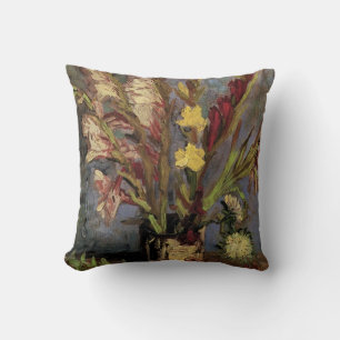 Vase with Gladioli by Vincent van Gogh Cushion