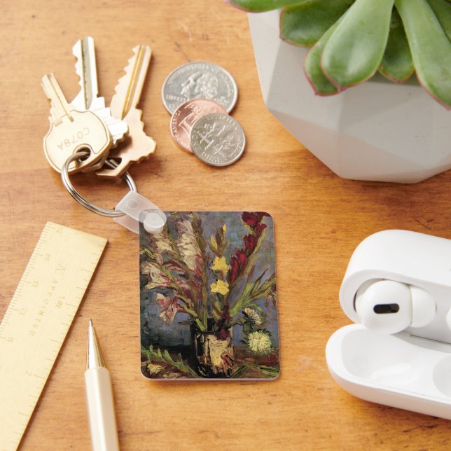 Vase with Gladioli by Vincent van Gogh Key Ring (Desk)