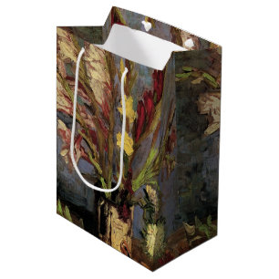 Vase with Gladioli by Vincent van Gogh Medium Gift Bag