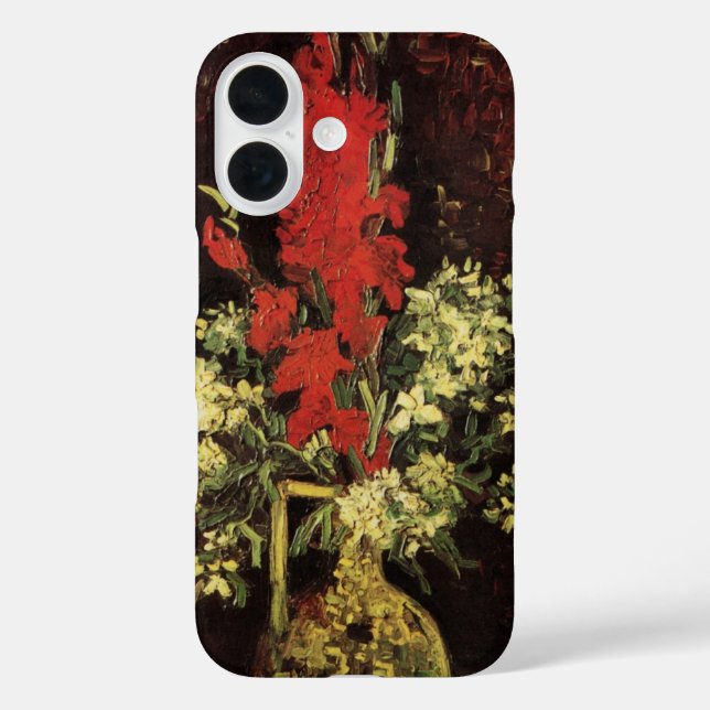 Vase with Gladioli, Carnations by Vincent van Gogh Case-Mate iPhone Case (Back)