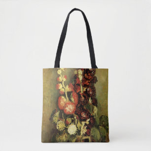 Vase with Hollyhocks by Vincent van Gogh Tote Bag