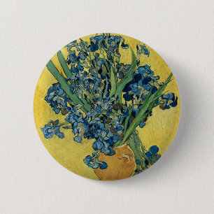Vase with Irises by Van Gogh 6 Cm Round Badge