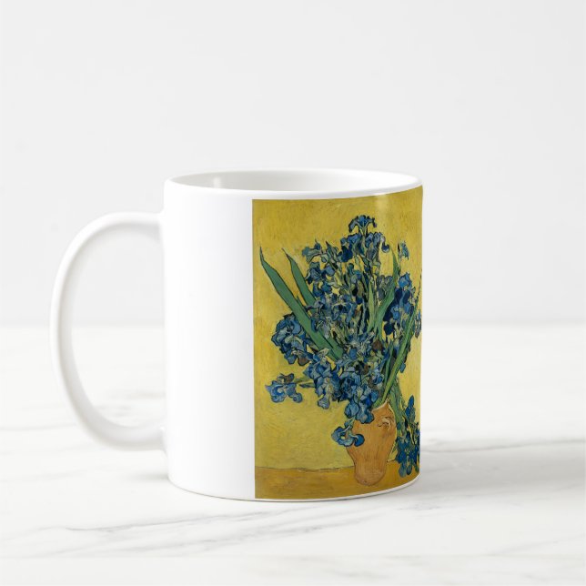 Vase with Irises by Van Gogh Coffee Mug (Left)