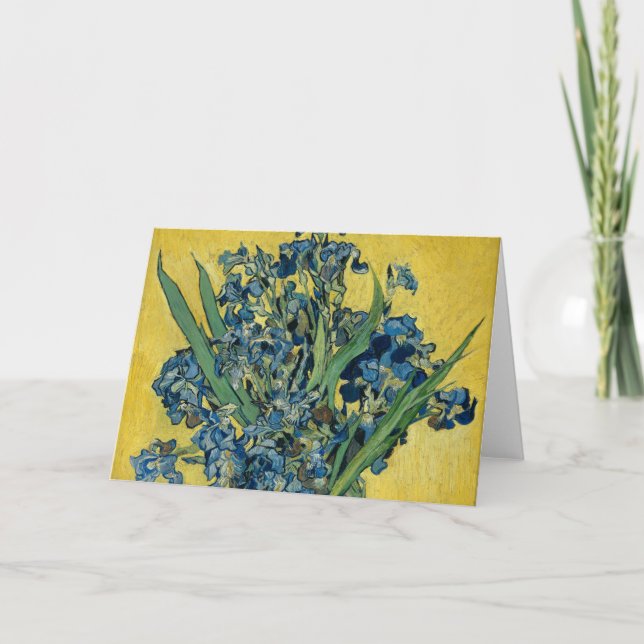 Vase with Irises by Van Gogh - Still Life Card (Front)