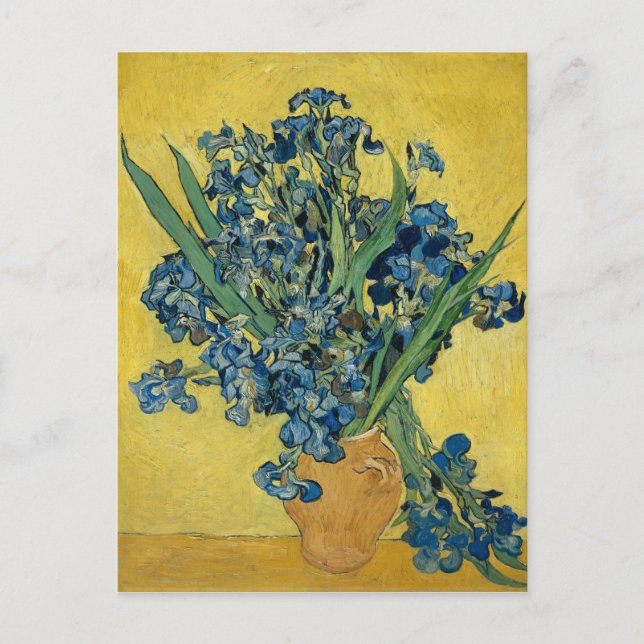 Vase with Irises by Van Gogh - Still Life Postcard (Front)