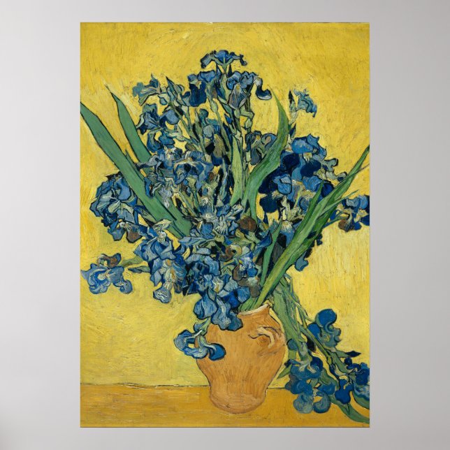 Vase with Irises by Van Gogh - Still Life Poster (Front)