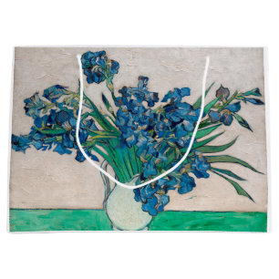 Vase with Irises, Van Gogh Large Gift Bag
