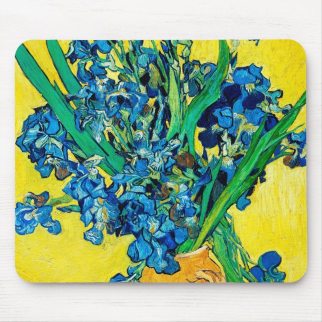 Vase with Irises, Van Gogh Mouse Mat (Front)