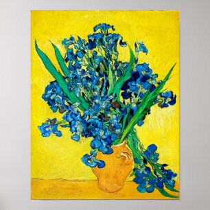Vase with Irises, Van Gogh Poster