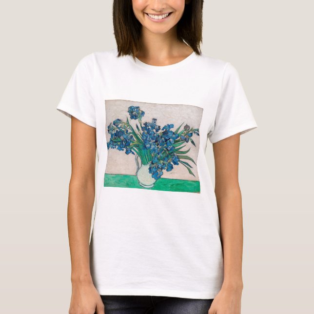 Vase with Irises, Van Gogh T-Shirt (Front)