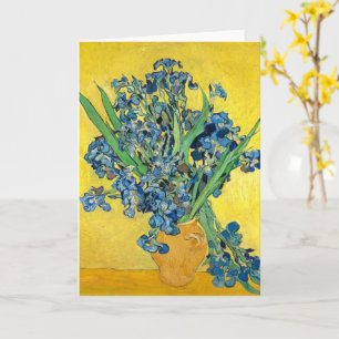 Vase with Irises , Vincent Van Gogh Decoupage Card