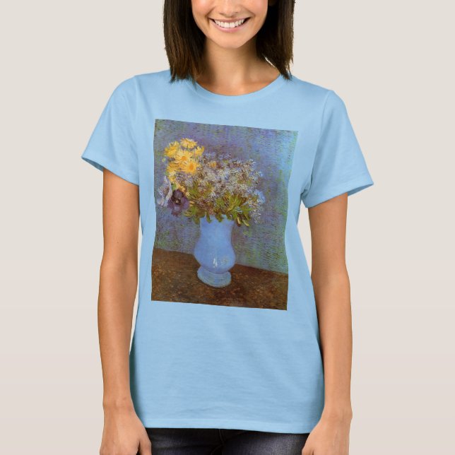 Vase with Lilacs and Daisies by Vincent van Gogh T-Shirt (Front)
