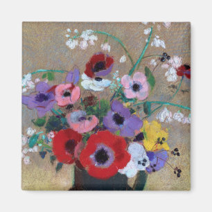 Vase with Mixed Flowers, Redon Magnet