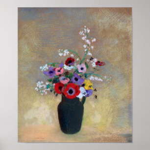 Vase with Mixed Flowers, Redon Poster