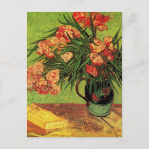 Vase with Oleanders and Books by Vincent van Gogh Postcard