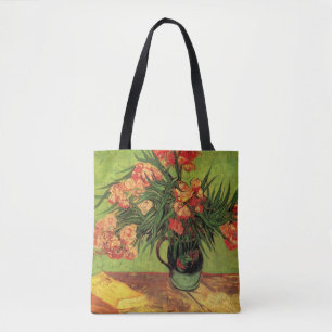 Vase with Oleanders and Books by Vincent van Gogh Tote Bag