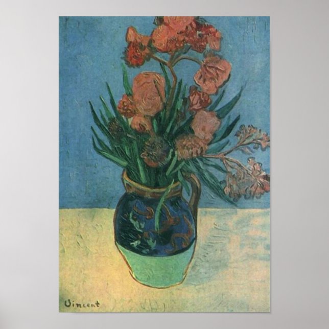 Vase with Oleanders Van Gogh Fine Art Poster (Front)