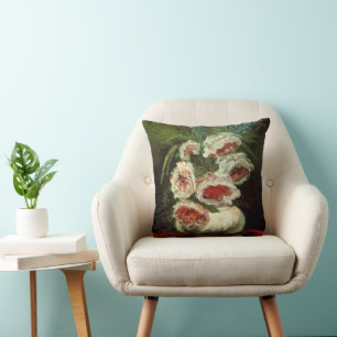 Vase with Peonies by Vincent van Gogh Cushion