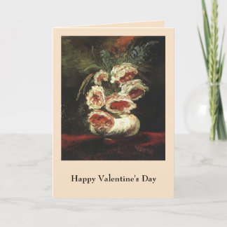 Vase with Peonies by Vincent van Gogh Holiday Card